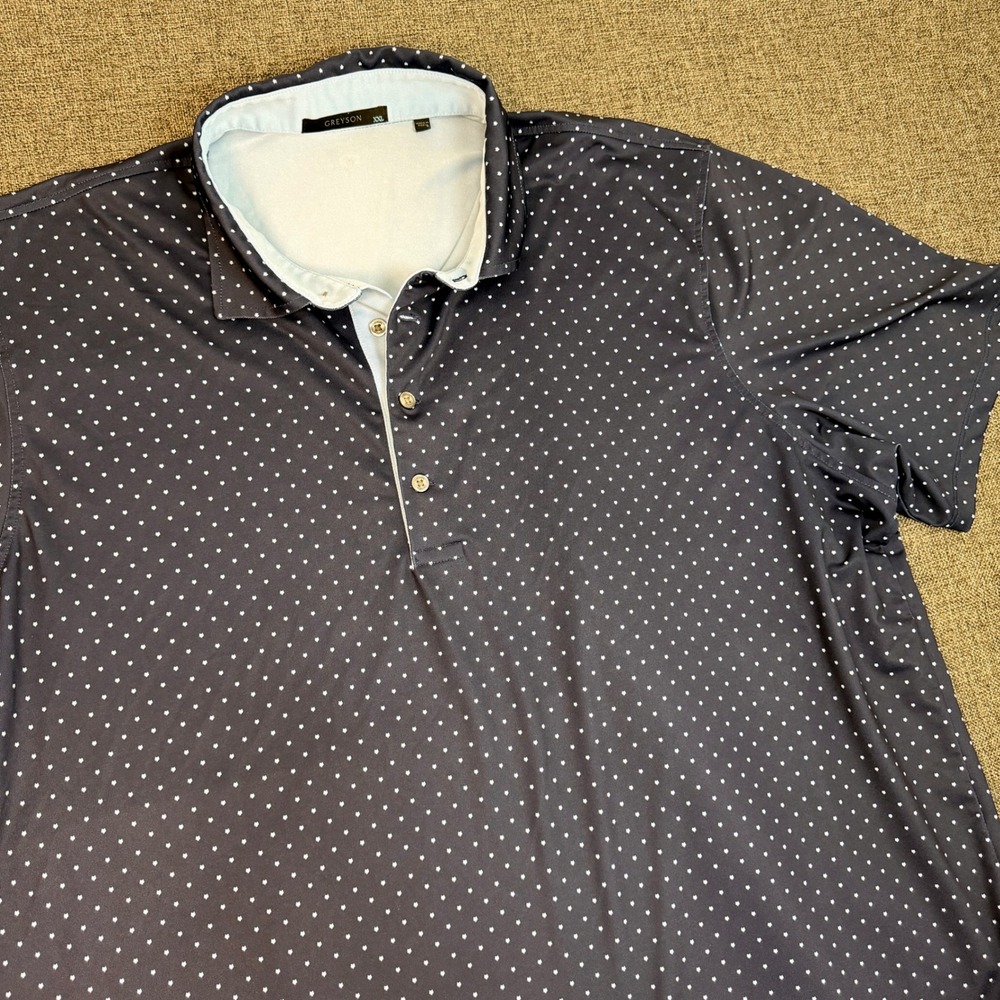 Greyson Polo Shirt Mens XXL Navy Blue Golf Polo Performance Stretch
